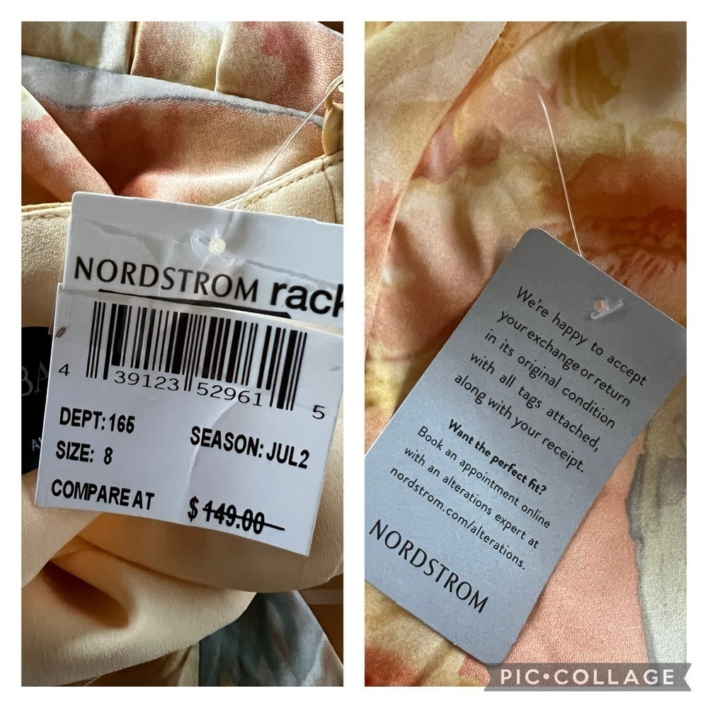 Bardot Kalani Yellow Floral Hi Low Midi Dress 8 NWT Cocktail Party - Picture 15 of 16